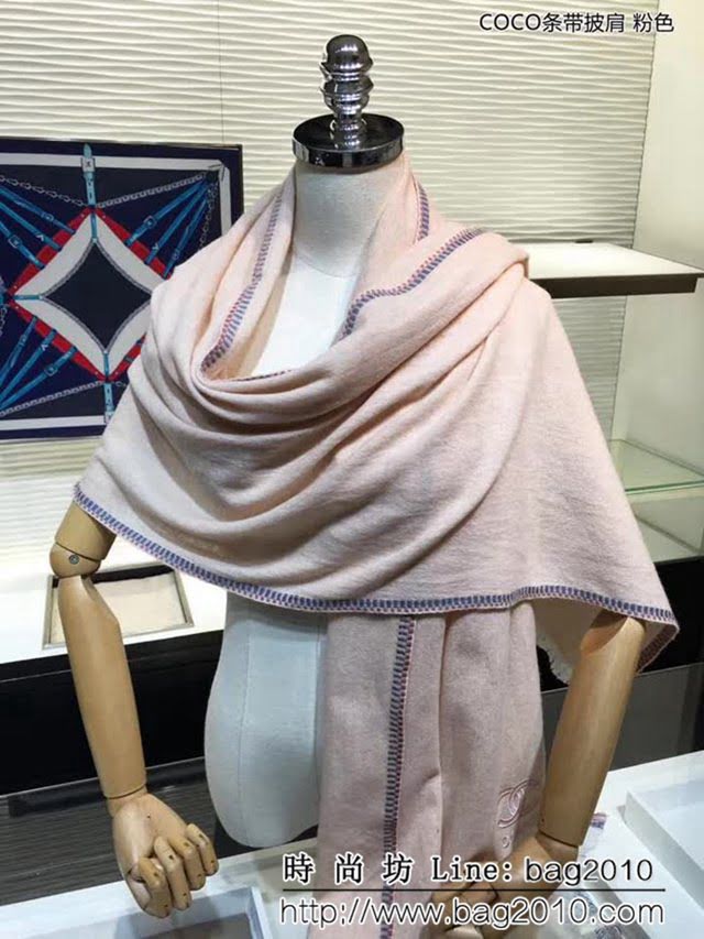 CHANEL香奈兒 小香新品 COCO條帶披肩 羊毛圍巾 LLWJ6710